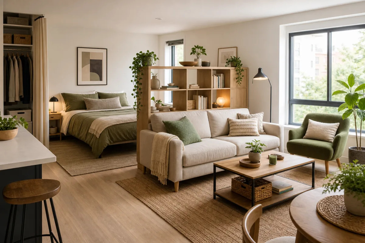 Illustration related to How to Arrange a Studio Apartment With One Main Room