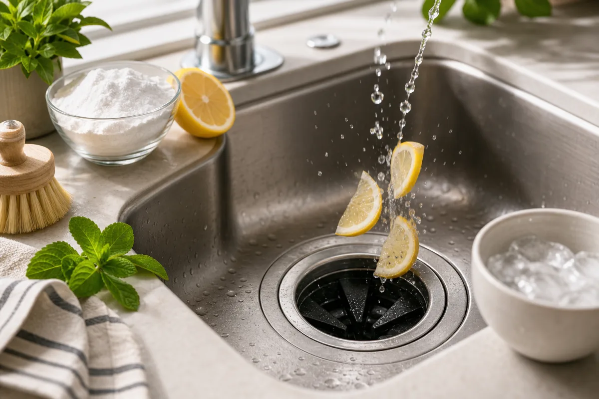 Illustration related to How to Clean a Garbage Disposal Safely and Get Rid of Odors