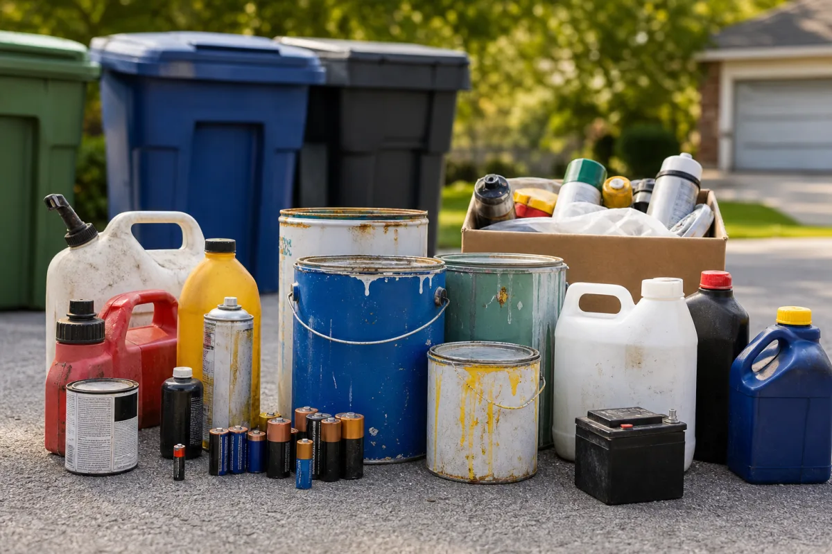Illustration related to Where to Dispose of Old Paint, Batteries, and Chemicals Near You