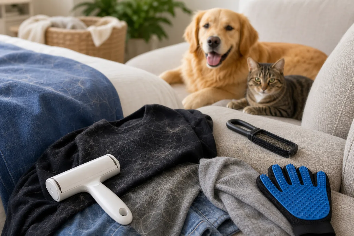Illustration related to How to Remove Pet Hair From Clothes, Bedding, and Upholstery