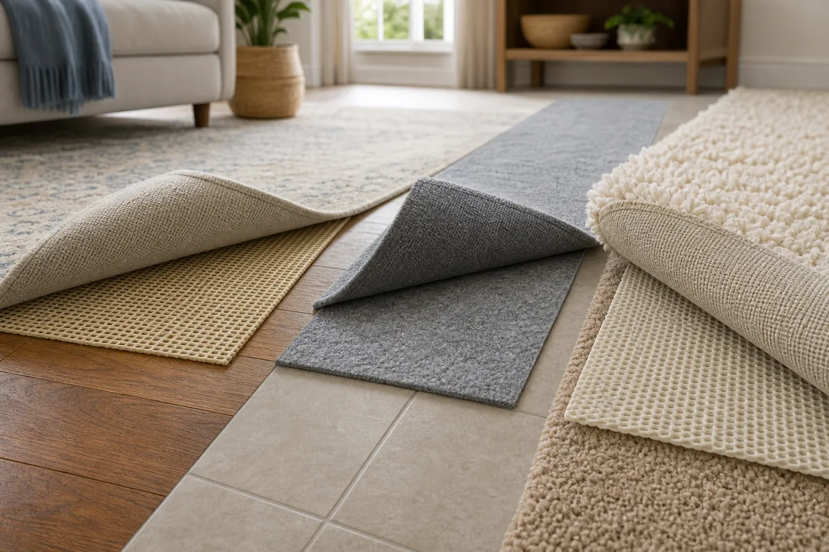 Illustration related to Best Non-Slip Rug Pads for Hardwood Floors, Tile, and Carpet